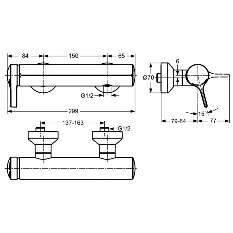 A4269AA Смеситель для душа Ideal Standard MELANGE - Вид №3