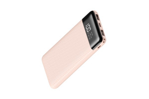 17456478 Внешний аккумулятор , PB10DPD 10000мАч microUSB/TypeC дисплей песочный, B201 73621 Interstep