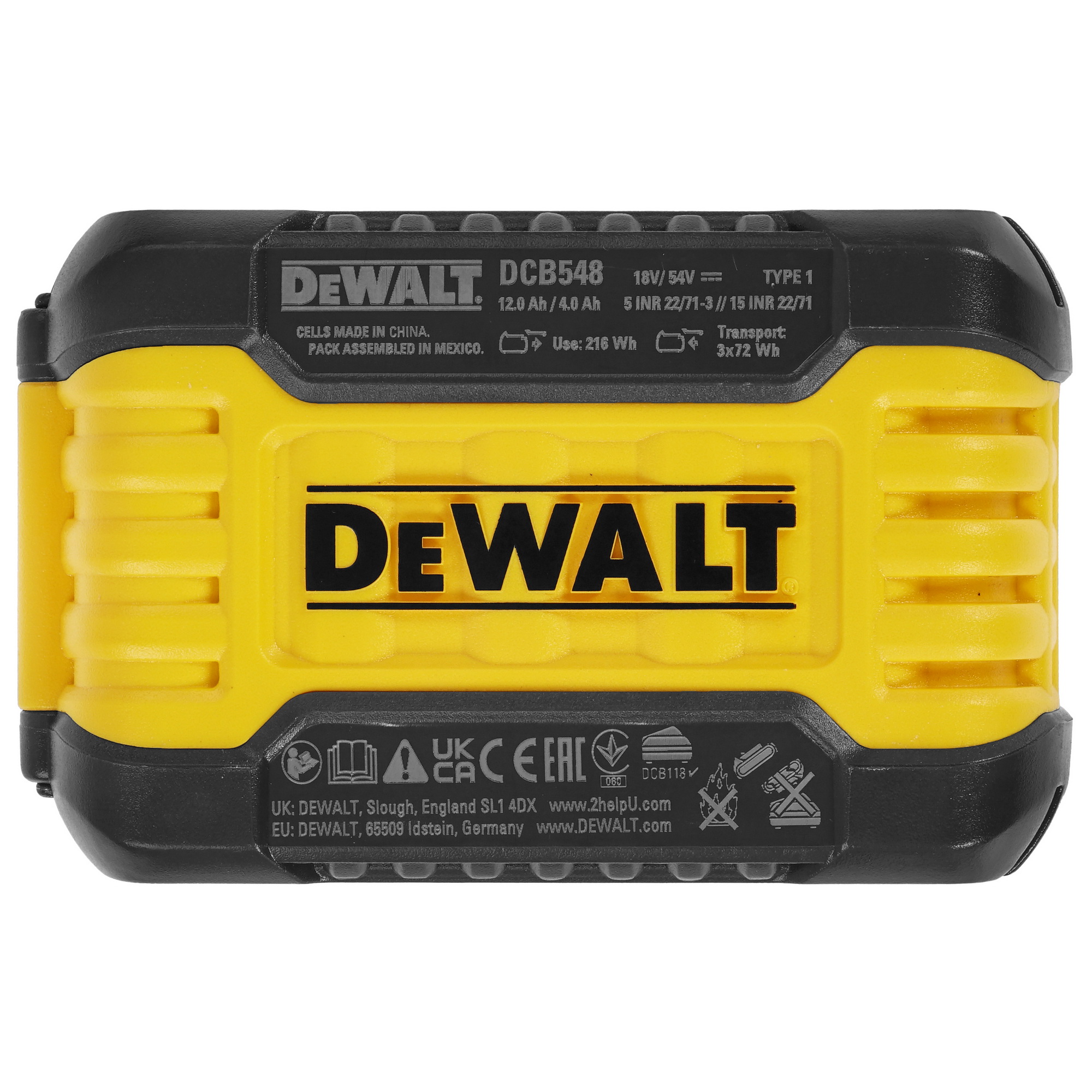 Аккумулятор DeWalt DCB548-XJ XR FLEXVOLТ 18/54V 5440948 STDN-0107546 - Вид №2