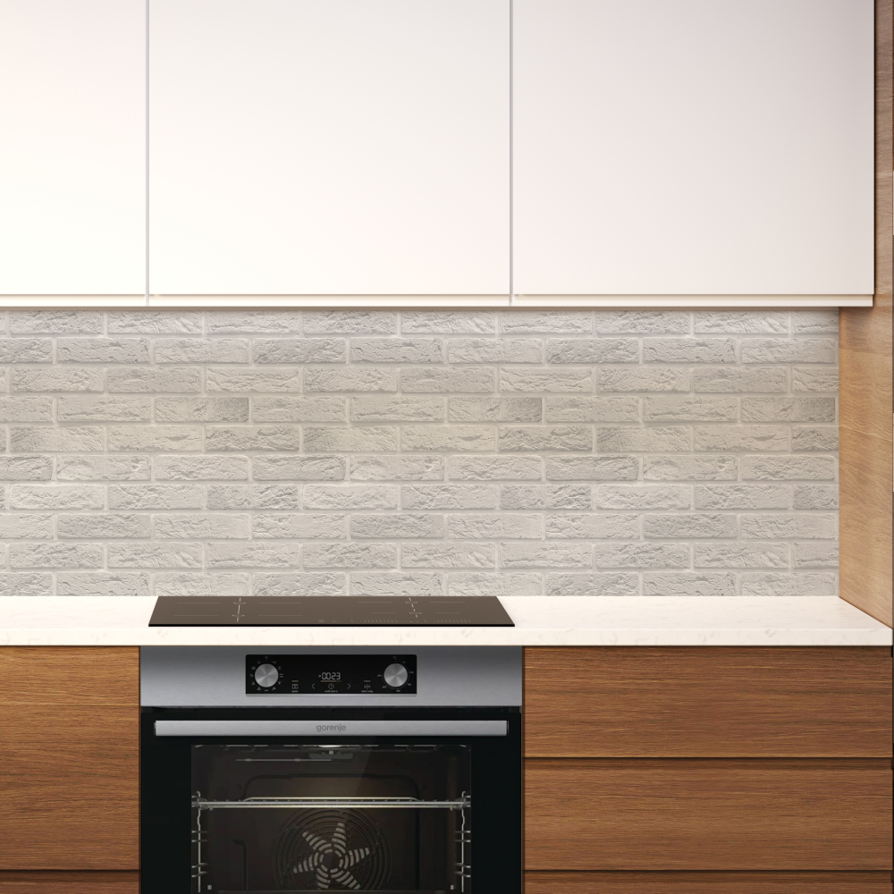 Кухонный фартук АБС Кирпич белая пудра (600*3000*1,5мм) Stella Standart STSR-965 - Вид №1