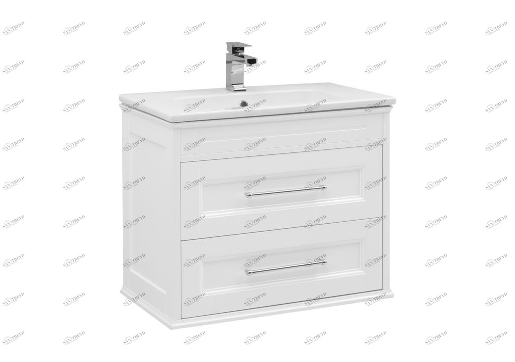 Тумба с раковиной Aquanet Бостон 80 белый 0019695700186188