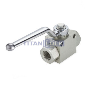 Гидравлический шаровой кран, 1", типа ВР-ВР, с креп. отв., сталь TLHYDV1F TITAN LOCK