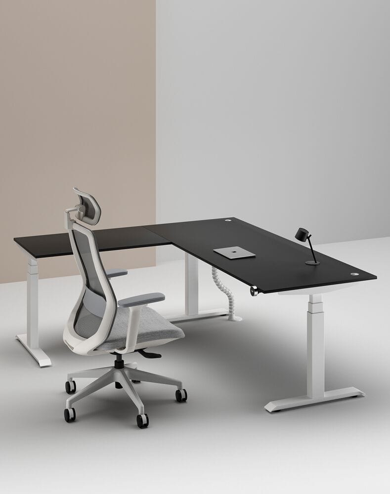 Деревянный регулируемый по высоте угловой стол с системой люверсов WORKSPACE MAX TRIPLE MOTOR ARCH-00114643 - Вид №9