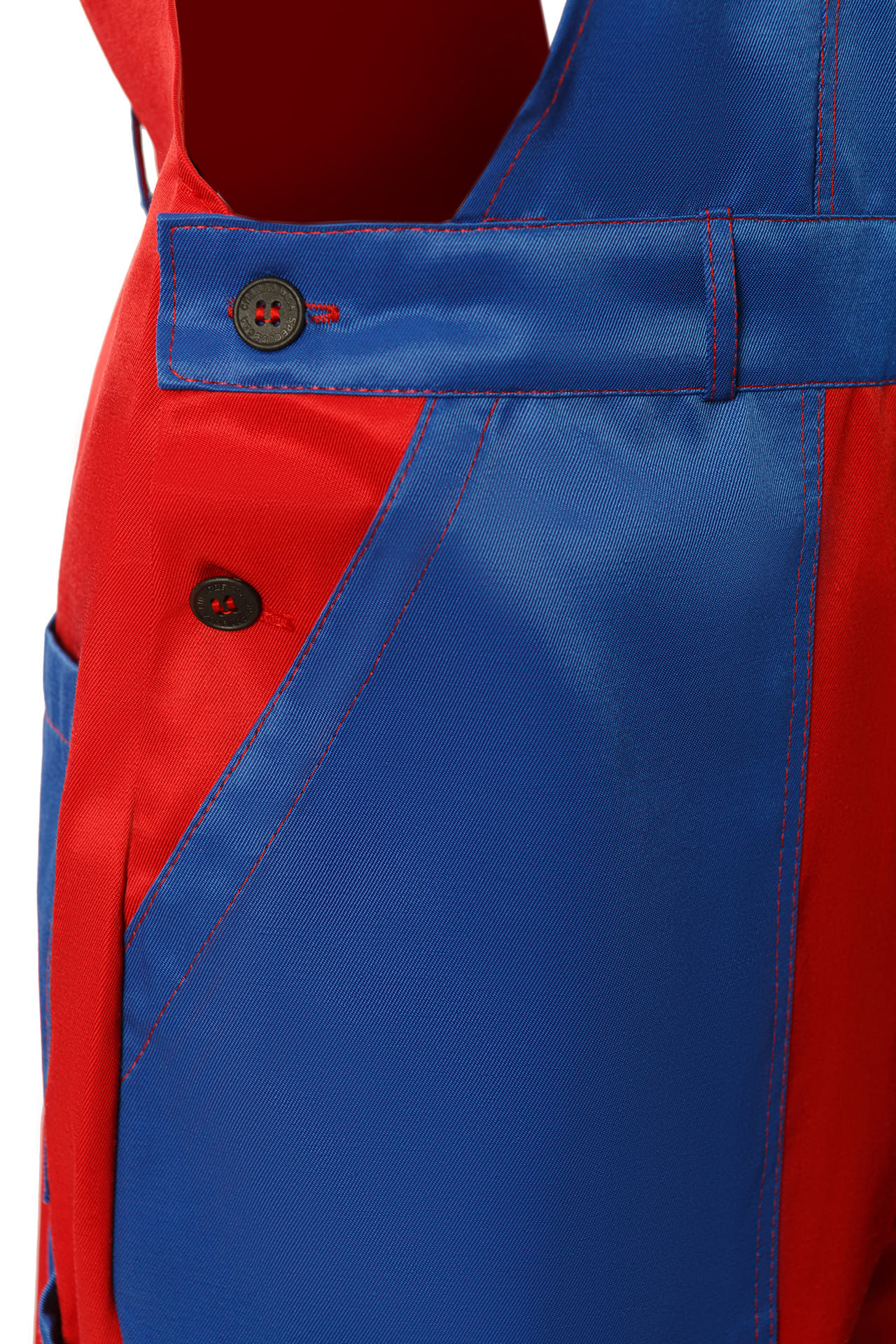 61634 Костюм "Мастер" с лимонной полосой красно-васильковый  Летняя спецодежда  размер 60-62/182-188  - Вид №5