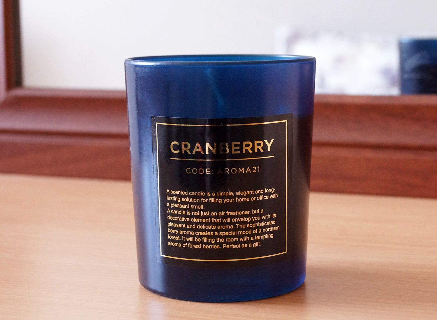 82625940 Свеча ароматическая «Cranberry», цвет синий STLM-0032270 Santreyd  - Вид №2