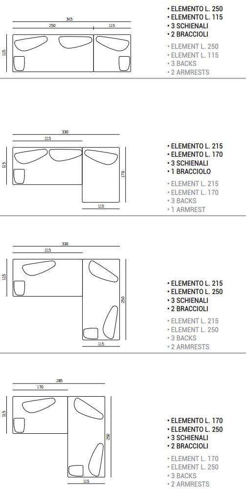 Dall'Agnese Секционный диван со съемным чехлом из ткани sun-id-1476967 - Вид №8