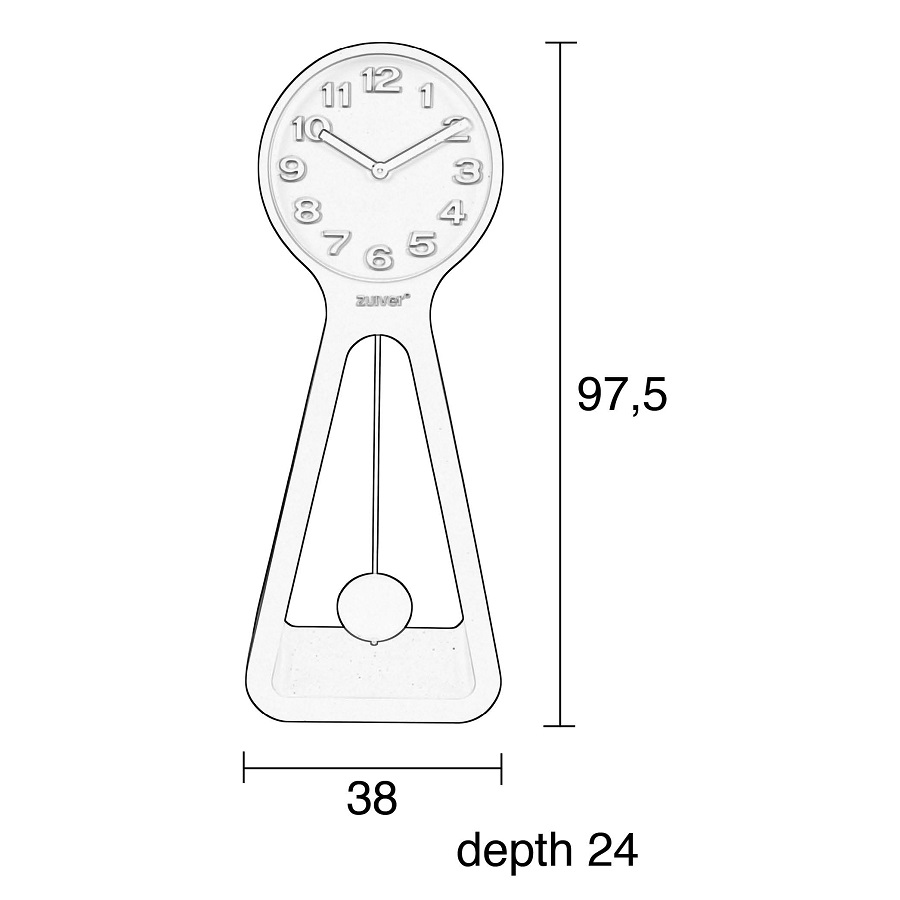 Часы Humongous, черные Zuiver 8500058 - Вид №7