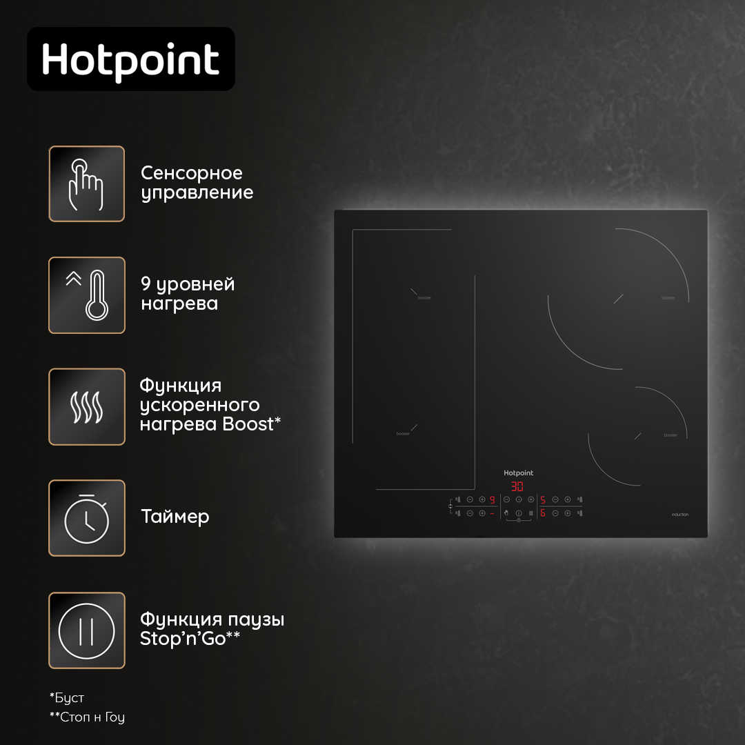 9973473 Индукционная варочная поверхность Hotpoint HB 1560B NE STDN-0108962 - Вид №11