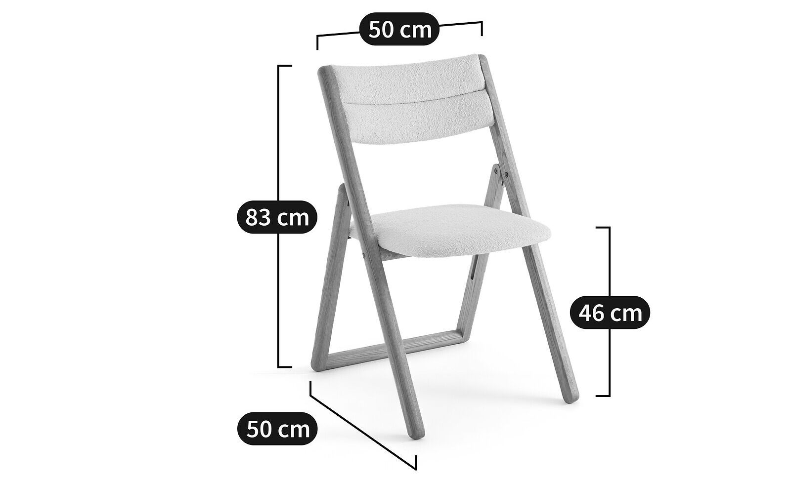 Складной стул из дуба и ткани AMPM утро ARCH-00053474 - Вид №5