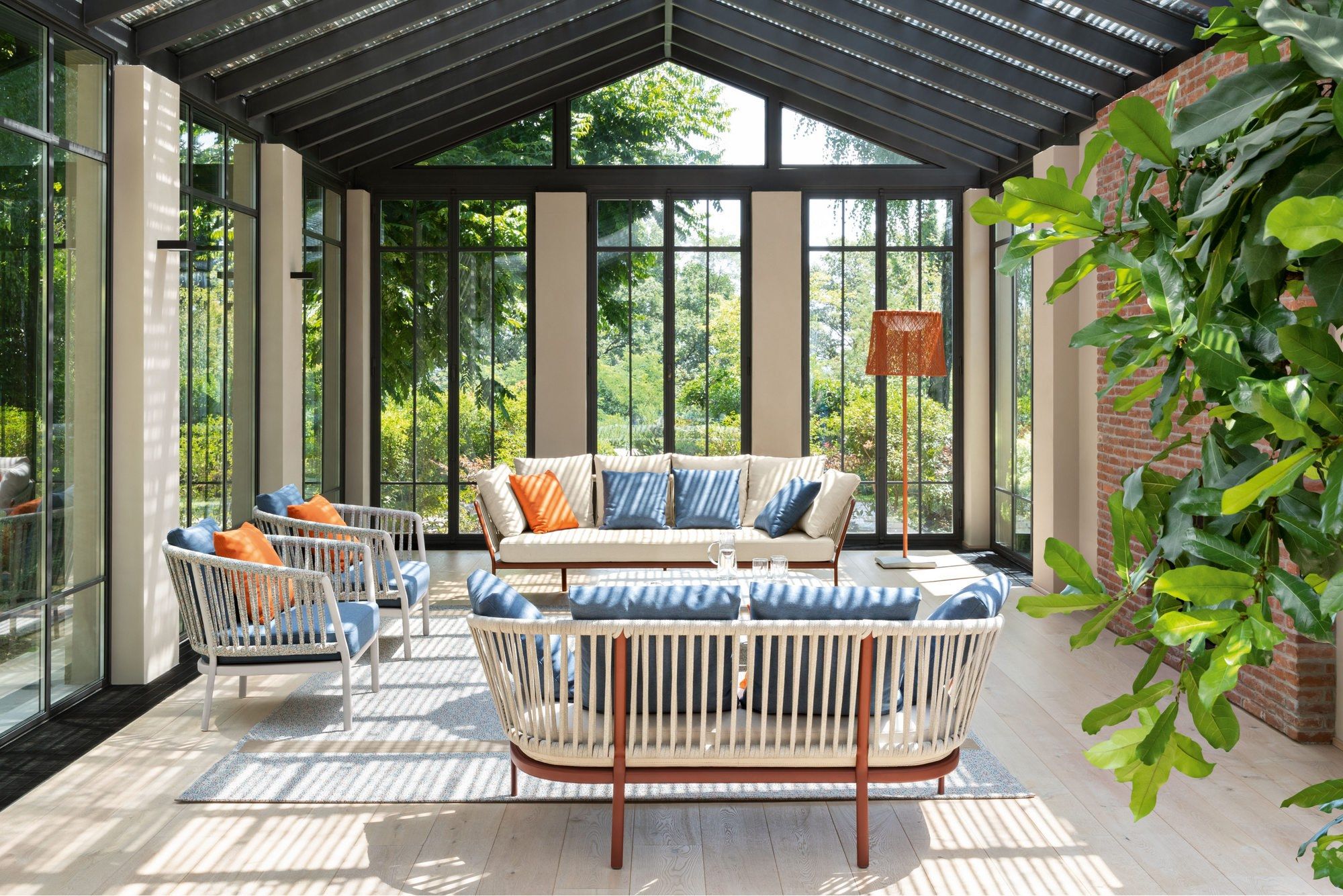 3-местный садовый диван из алюминия и ткани FAST Ria ARCH-00112278 - Вид №1