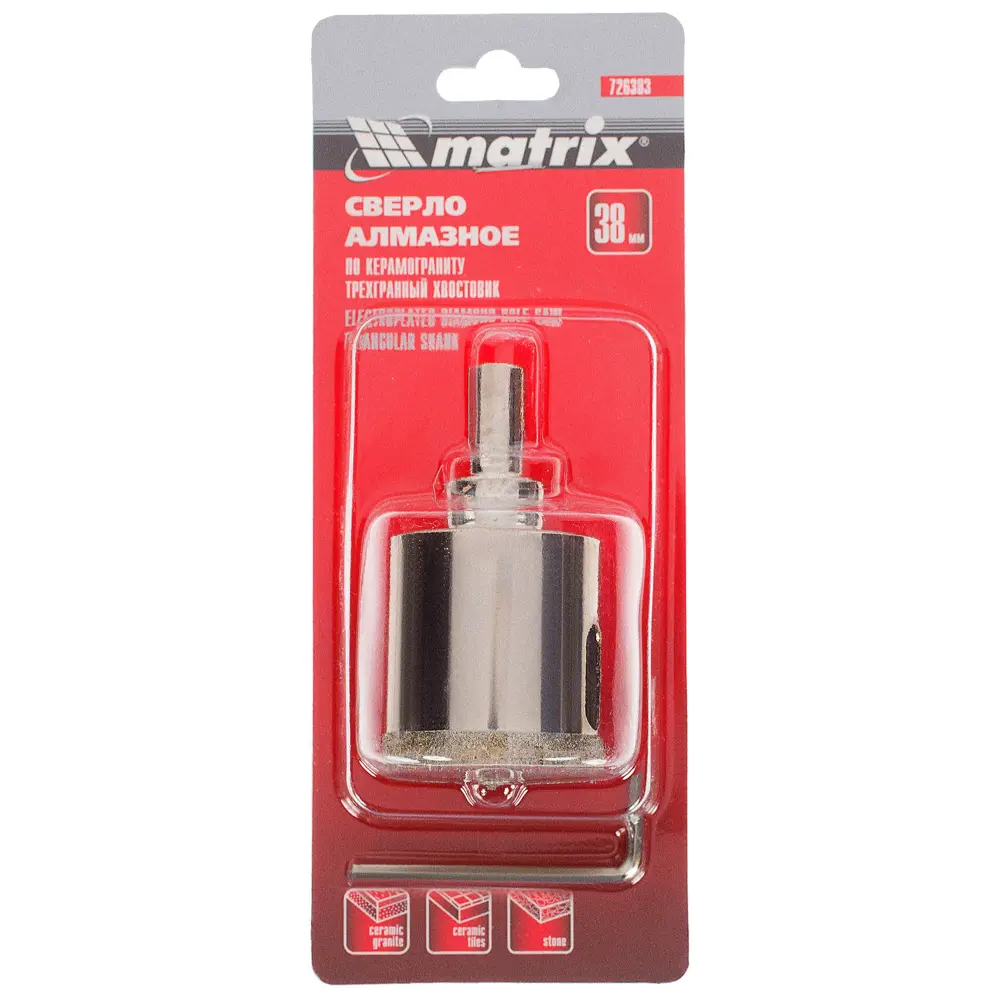 Коронка алмазная по керамике/граниту Matrix D38 мм STLM-2143106 - Вид №2