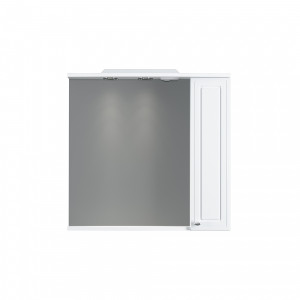 M41MPR0751WG зеркало частично зеркальный шкаф правый 75 см с подсветкой белый глян Damixa Palace One