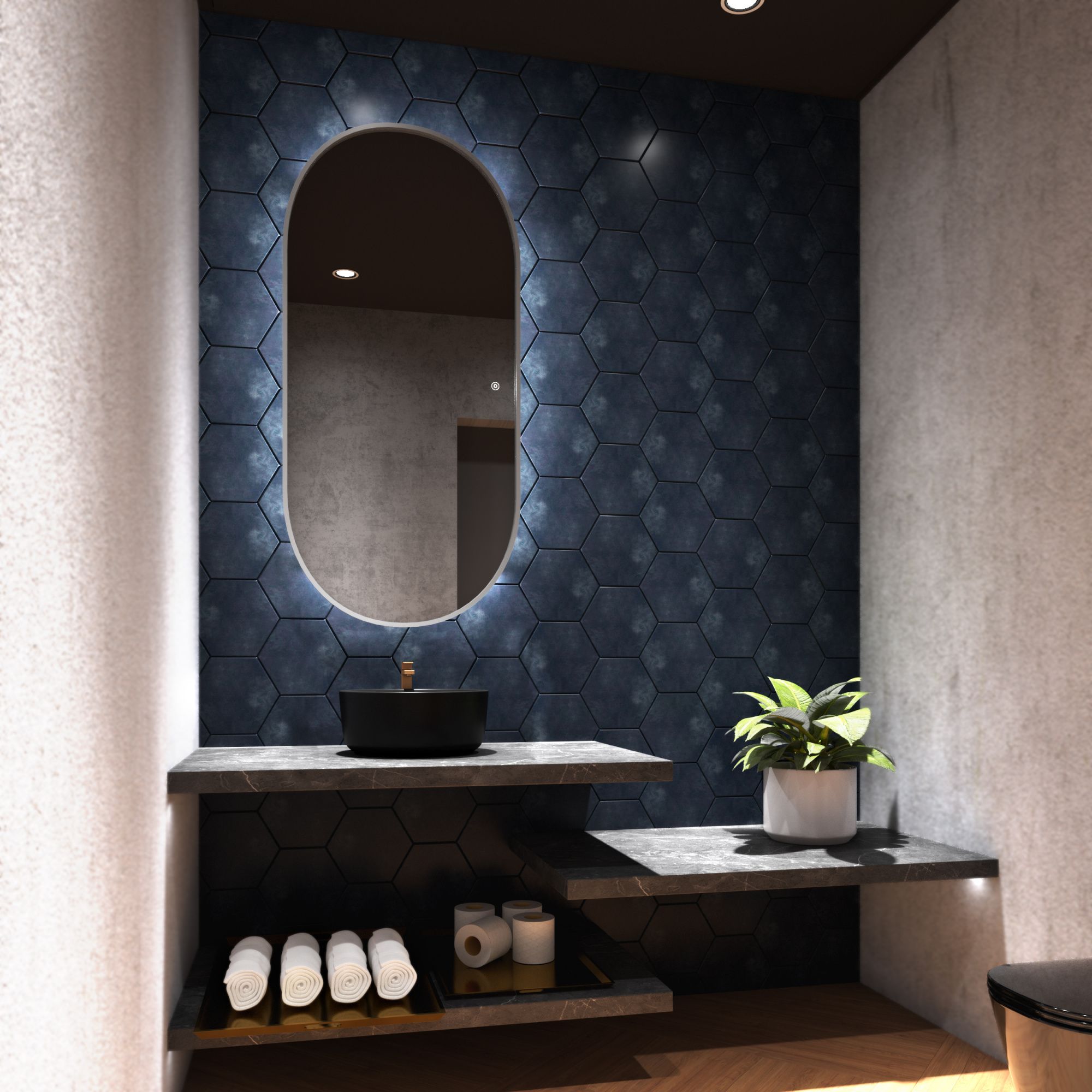 Зеркало с подсветкой ART&MAX BARI AM-Bar-700-1500-DS-F  - Вид №1