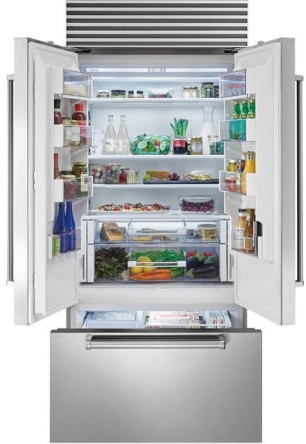 Sub-Zero Встраиваемый двухдверный холодильник из нержавеющей стали класса а +  Icbbi-36ufdid/s/th  - Вид №1