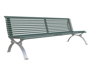 Железная скамья со спинкой