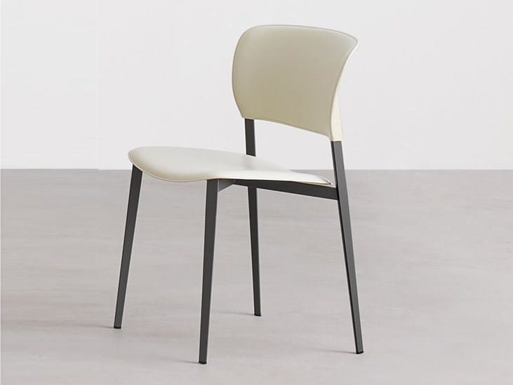 Стул с кожаной обивкой и кожаной обивкой с открытой спинкой Desalto ARCH-00081169