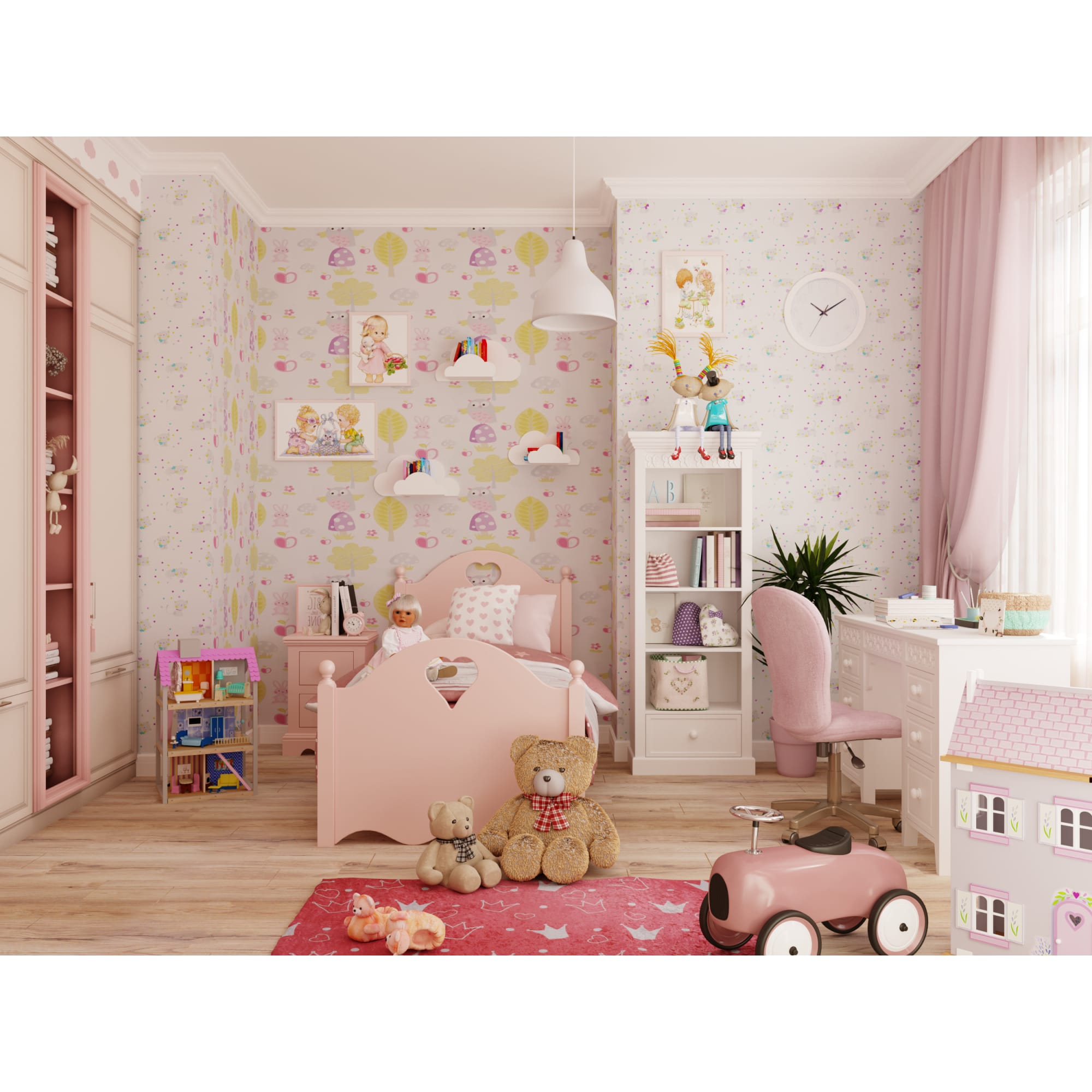 18868975 Часы настенные "Белые " диаметр 25 см Цифры Santreyd  - Вид №5