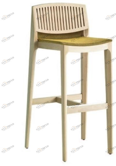 Capdell Высокий деревянный табурет со спинкой Isa 141bl