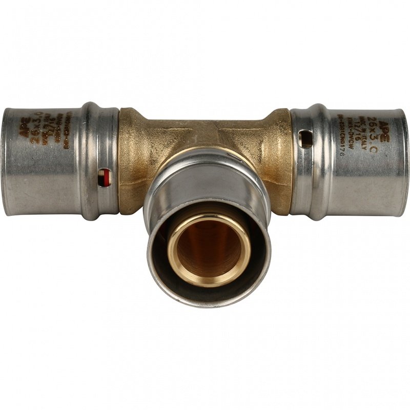 Тройник пресс STOUT 26х3,0 равнопроходной SFP0006262626 - Вид №2