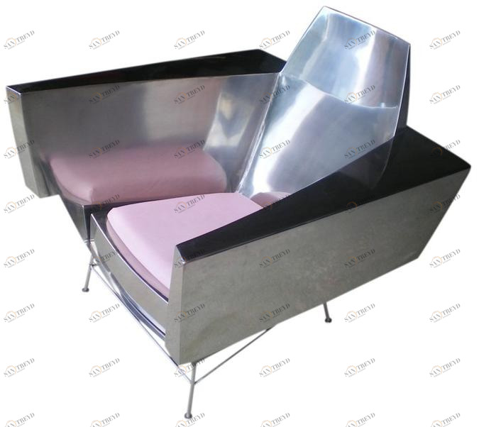 ICI ET LÀ Кресло из нержавеющей стали с подлокотниками Handmade metal furniture by ici et là Sfh01