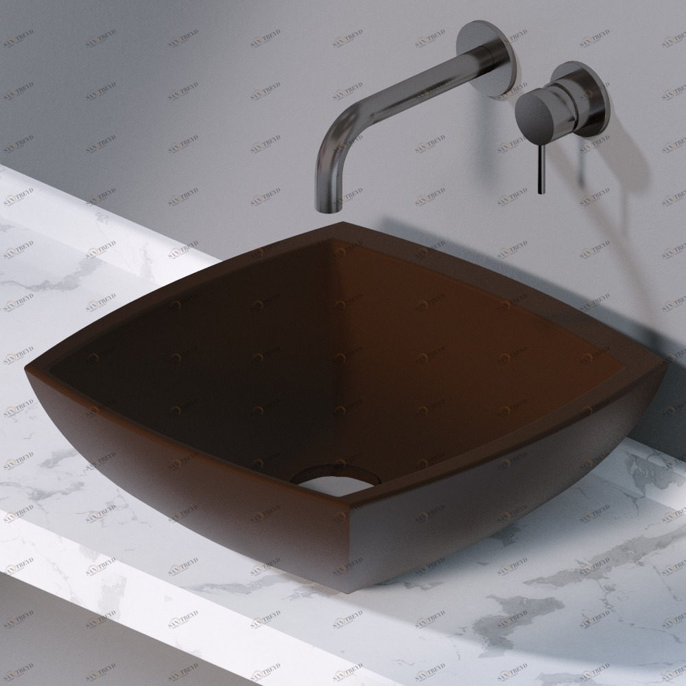 L246107 Накладная раковина на столешницу  квадратная A. e T. Italia SPOT AeT ITALIA