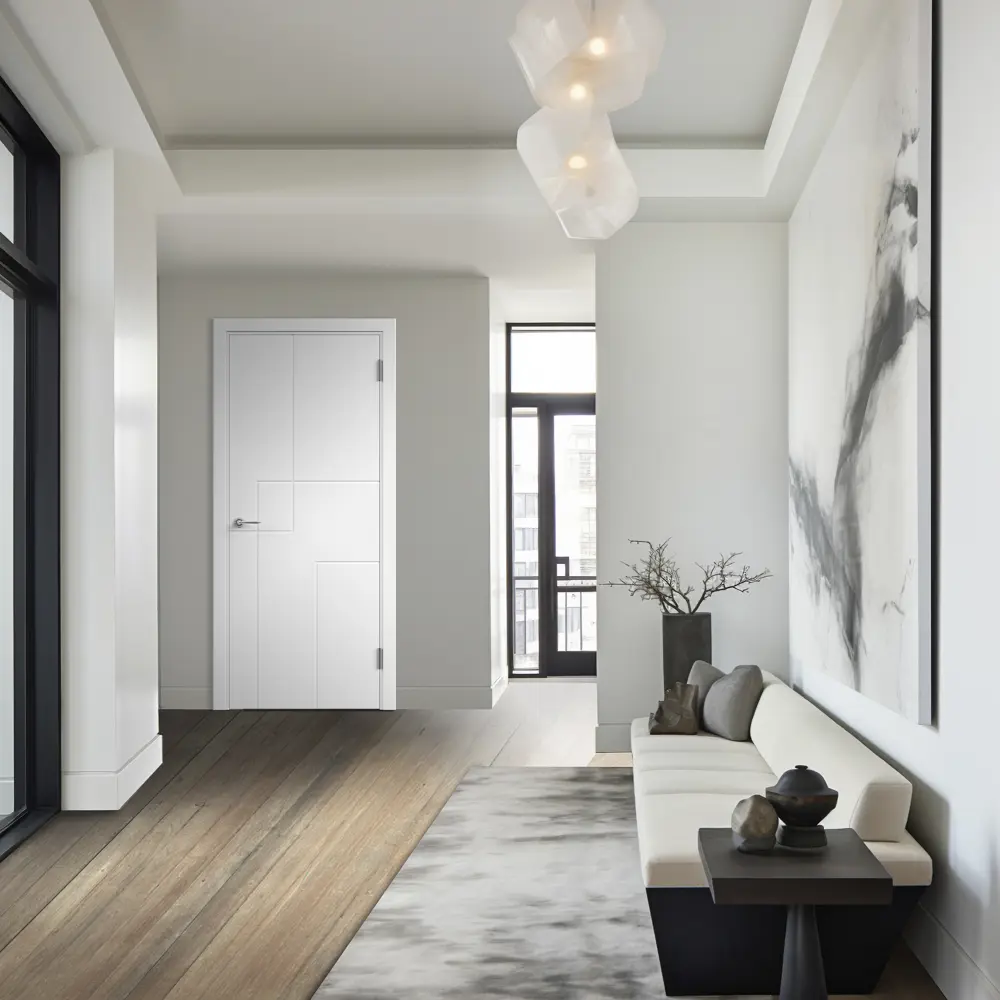 Комплект двери Контур глухая 70x200 см эмаль цвет белый с добором 200 мм VELLDORIS STLM-2137055 - Вид №1