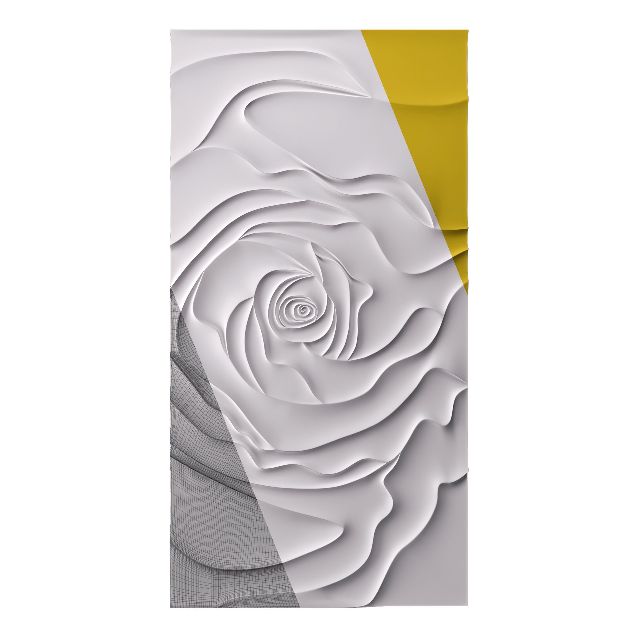 Трехмерная декоративная гипсовая панель WallDeco ROSE ARCH-00027669 - Вид №4