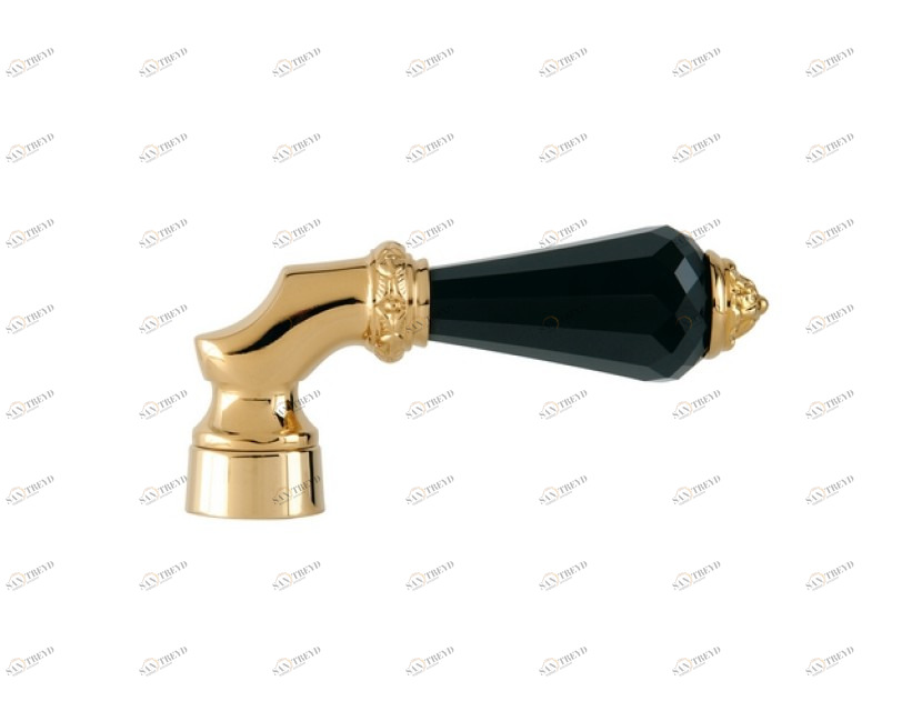 058645.FN0.62 Комплект ручек для душевой системы с черным кристаллом swarovski Сатин никель Mestre 