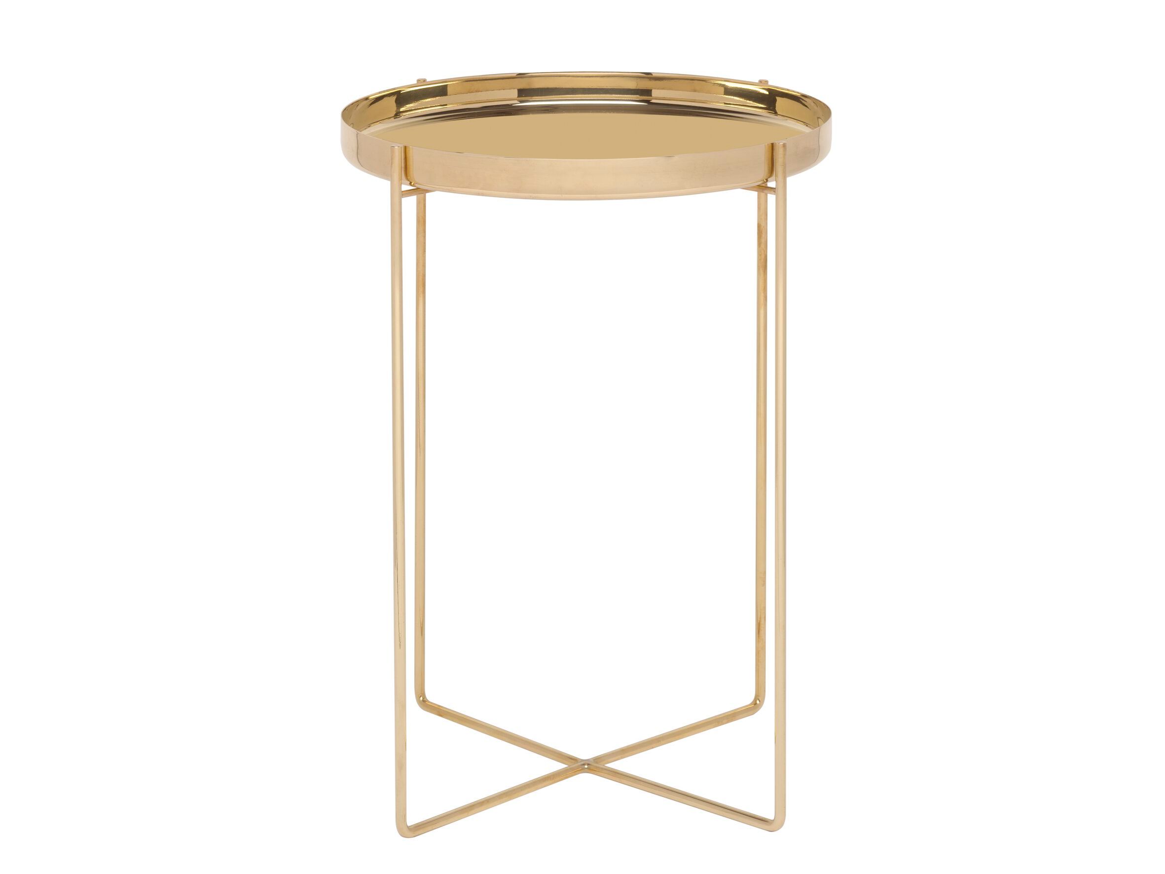 Круглый металлический журнальный столик с подносом e15 Habibi ARCH-00040117