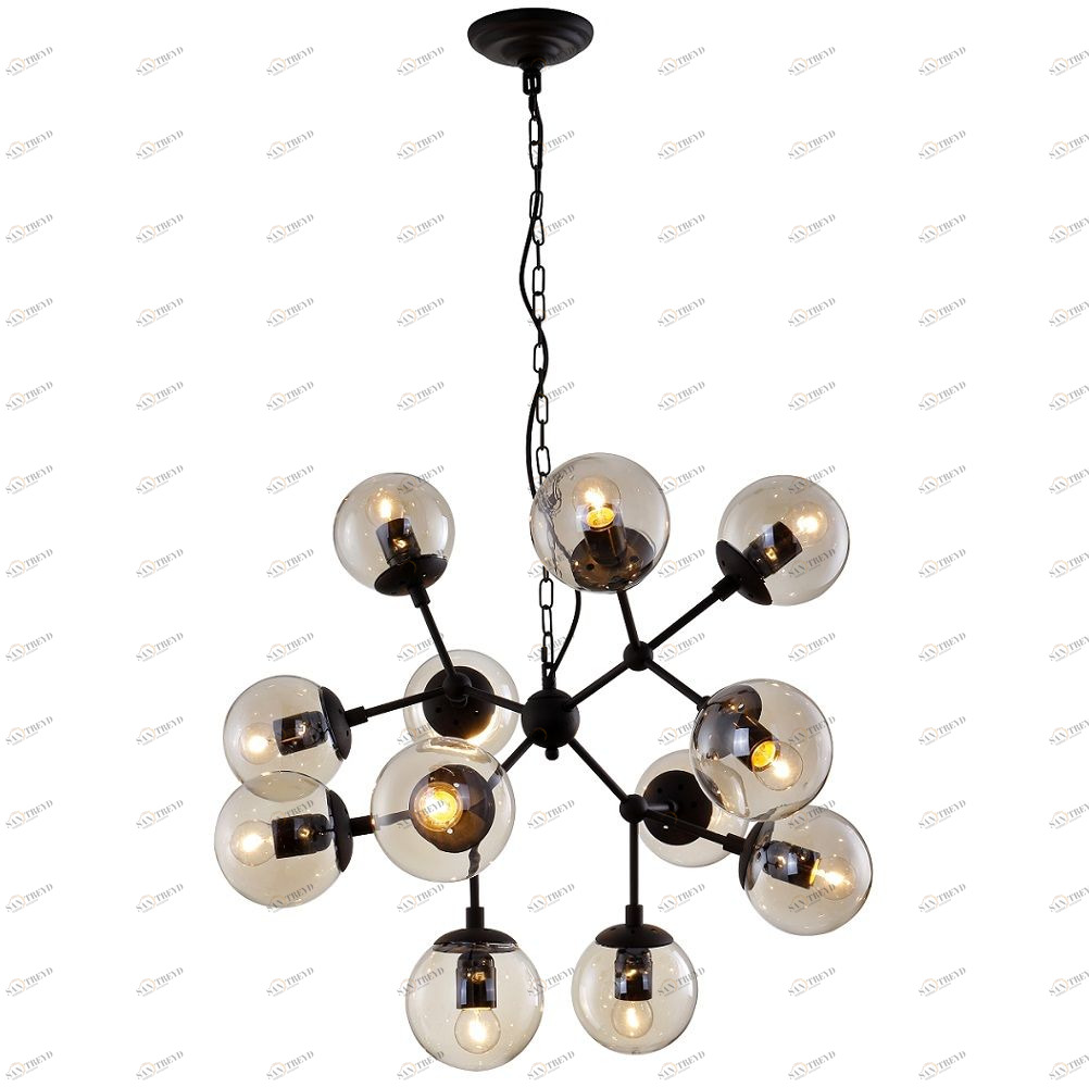 Подвесная люстра Crystal Lux Medea SP12 CRYSTAL LUX ДИЗАЙНЕРСКИЕ, MEDEA, ШАР 056927 Коричневый 