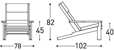 Varaschin Шезлонг из тика с подлокотниками Bali 2384 - Вид №12