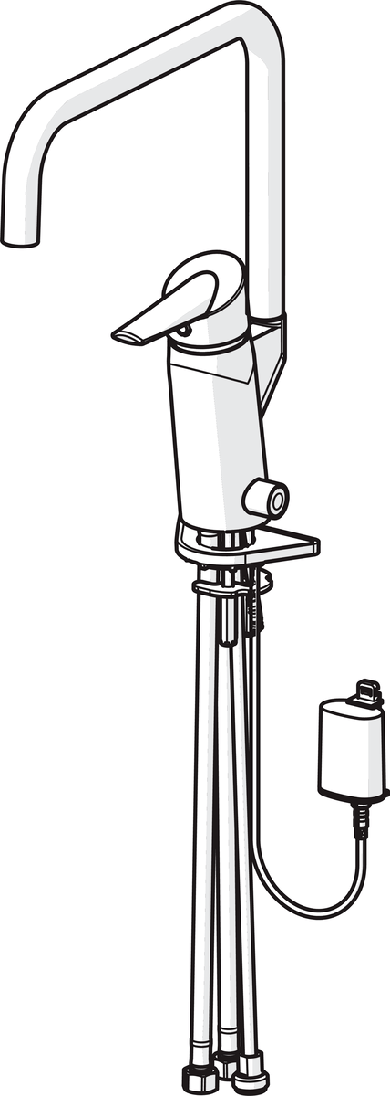 Oras 2734FG Смеситель для кухни с клапаном, 6 V 2734FG Optima Хром  - Вид №3