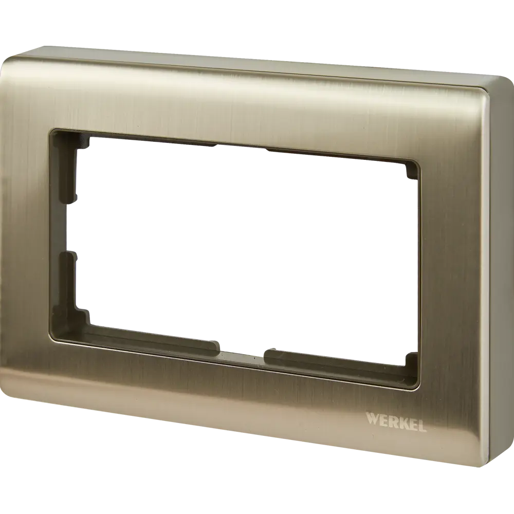 Рамка для розеток и выключателей Werkel Metallic 2 поста цвет глянцевый никель 84491775 STLM-2035524 - Вид №1