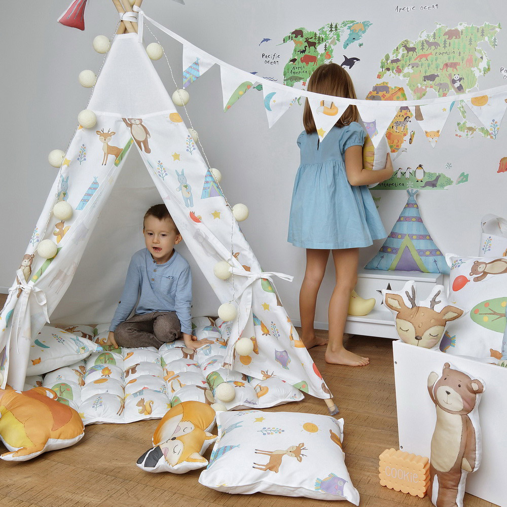 Вигвам Forest Party с окном,карманом и флажками VAMVIGVAM FOREST PARTY 281922 Белый Santreyd  - Вид №4