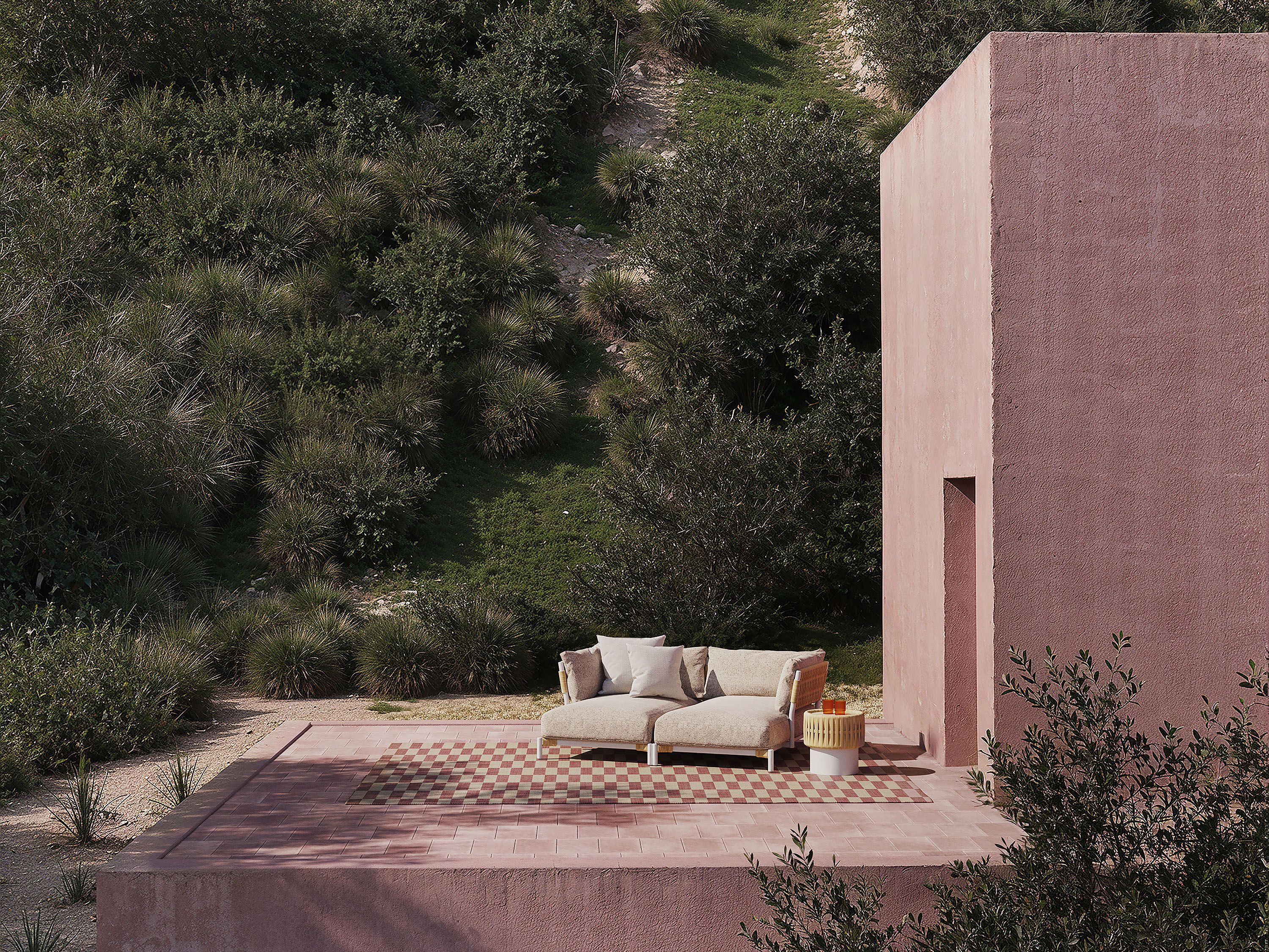 2-местный тканевый садовый диван Andreu World Brezal ARCH-00029985 - Вид №4