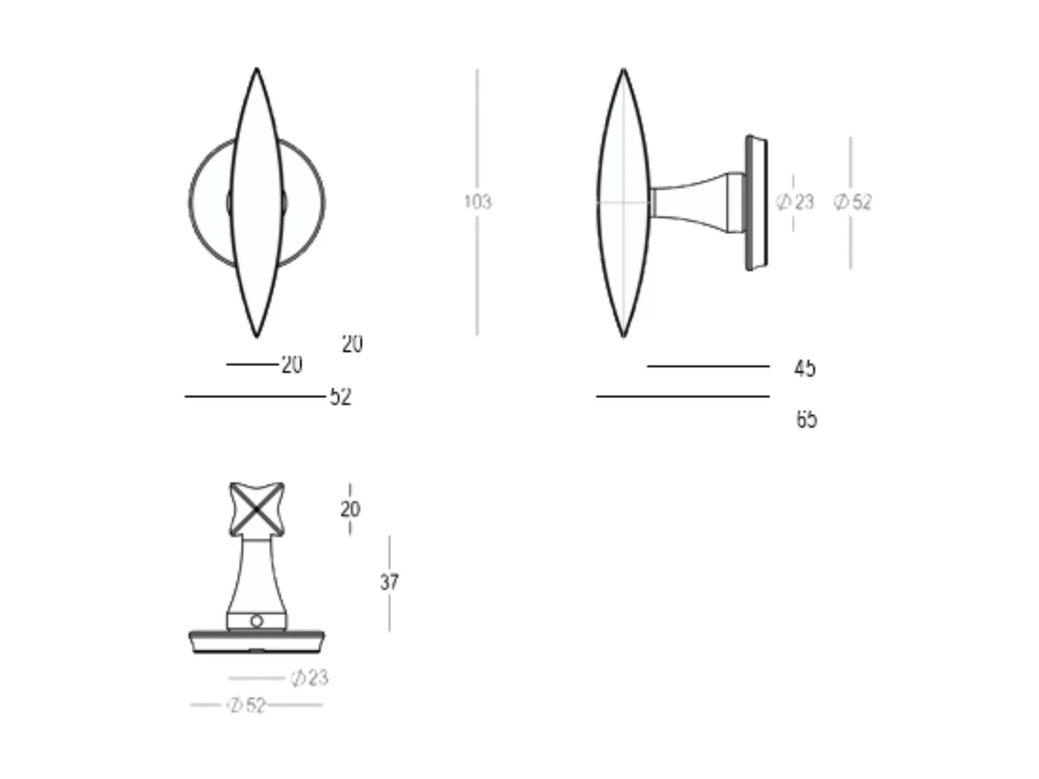 Латунная ручка Quincalux Antwerp ARCH-00033501 - Вид №5