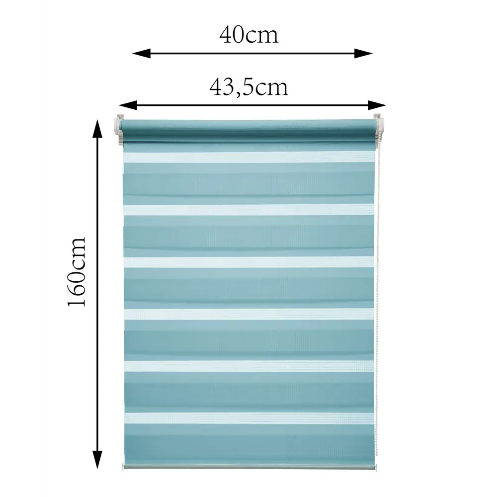 Штора рулонная день-ночь Inspire Peter 40x160 см бирюза Aqua 3 82691092 STLM-2027098 - Вид №2