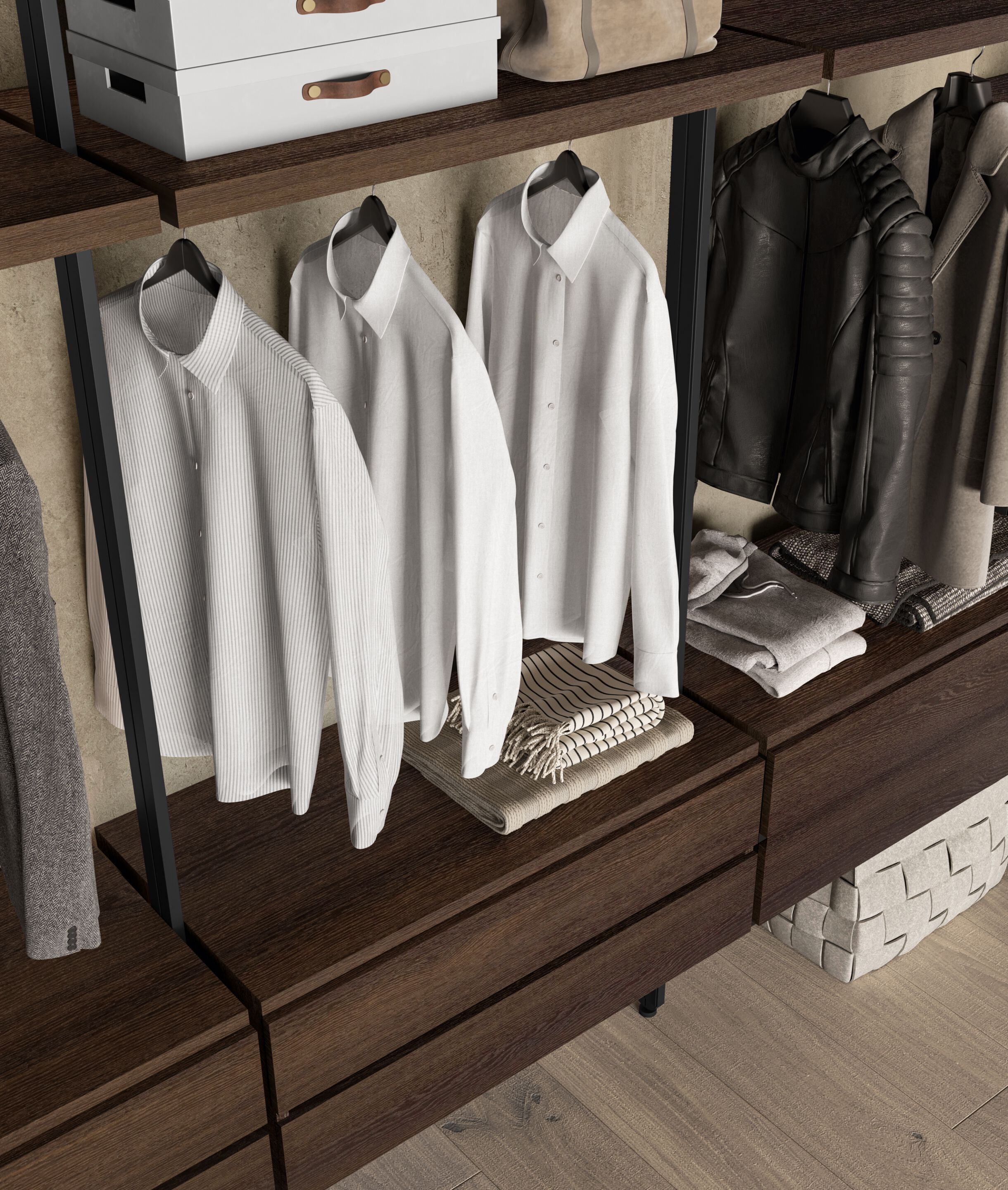 Модульная гардеробная с алюминиевыми рамами Dall'Agnese Wardrobe Collection ARCH-00135172 - Вид №3