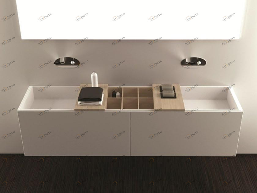 MOMA Design Тумба под умывальник подвесная двойная, прочная поверхность sun-id-1407537