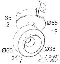 Delta Light Регулируемый встраиваемый светодиодный светильник Odron sun-id-1438839 - Вид №3