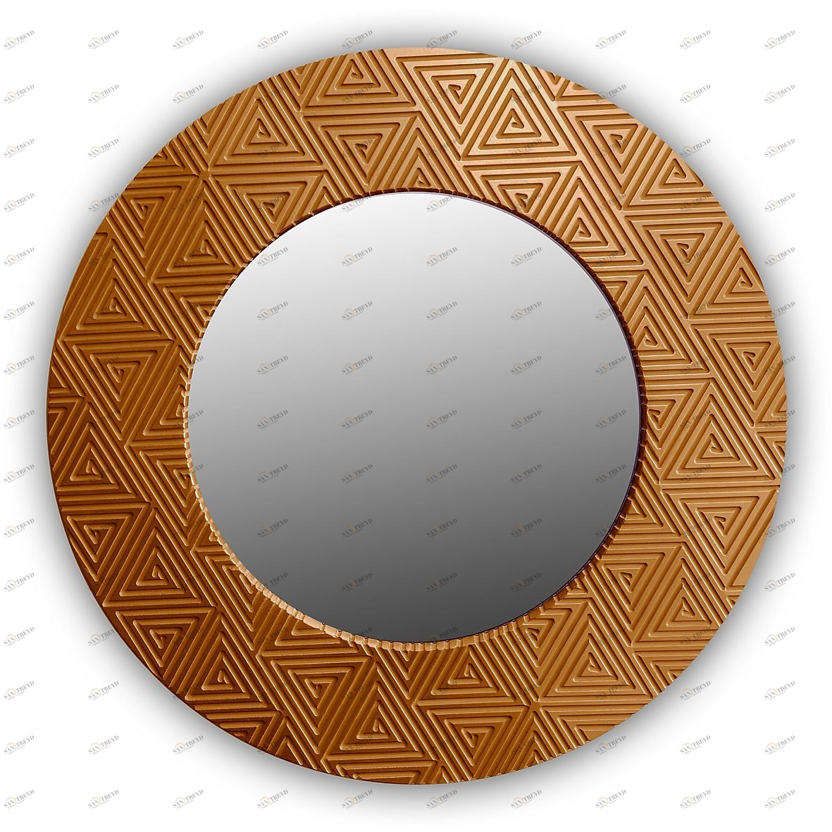 Бронзовое зеркало круглое настенное Pyramid IN SHAPE FASHION 00-3860117 Бронза