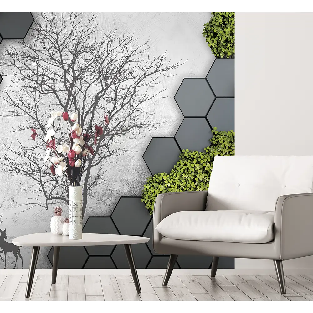 Фотообои Олени в ущелье флизелиновые, 400x270 см, L13-191 FBRUSH 3D FLIZART STLM-2195152 - Вид №1