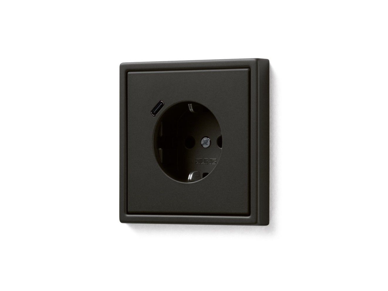 Алюминиевая двойная электрическая розетка schuko с USB JUNG LS 990 ARCH-00089343