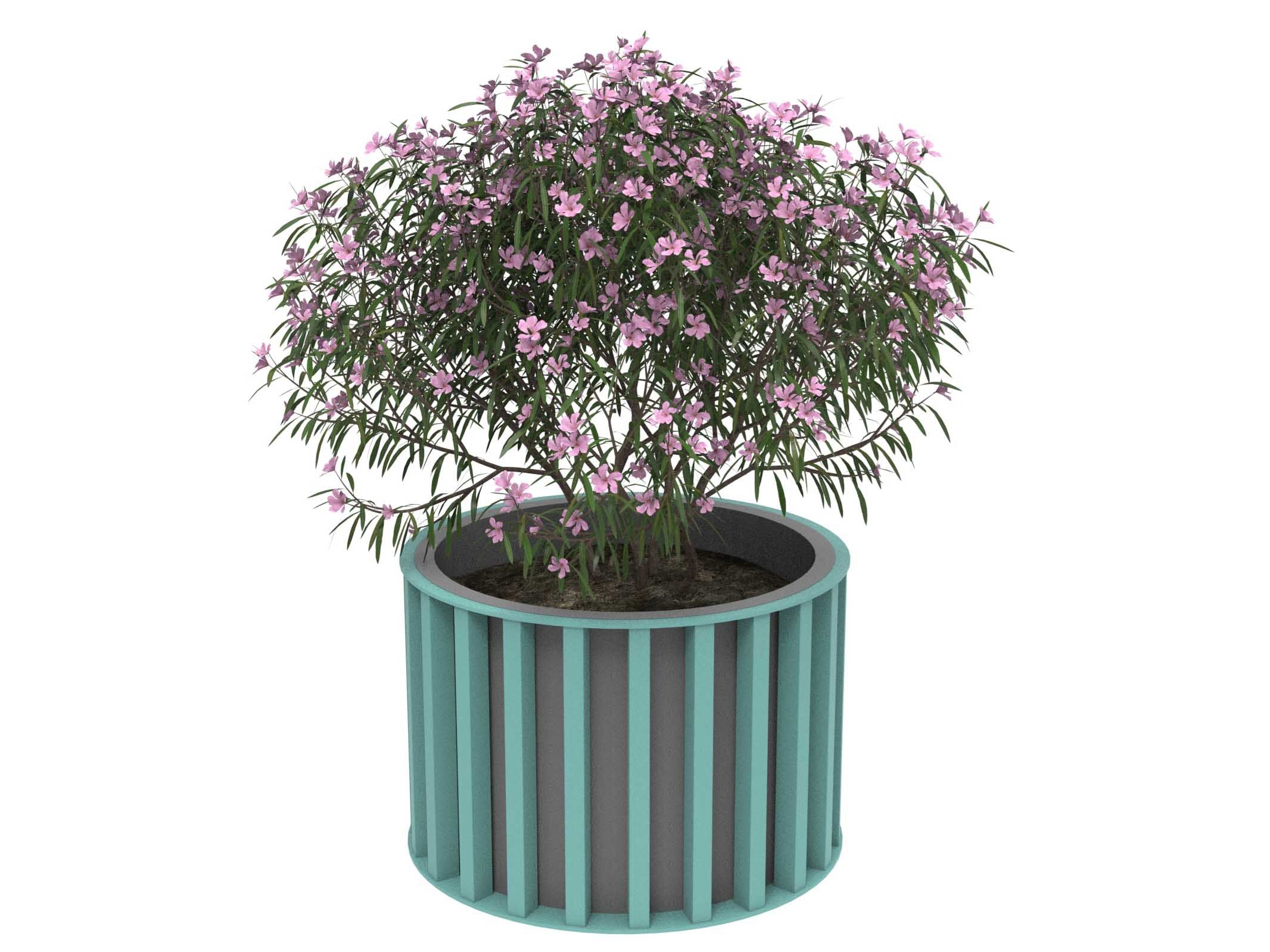 Оцинкованная сталь круглый низкий плантатор Lazzari Динамо ARCH-00115712 - Вид №9