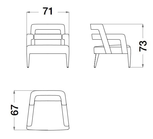 Тканевое кресло с подлокотниками CPRN HOMOOD Starlight ARCH-00068833 - Вид №2