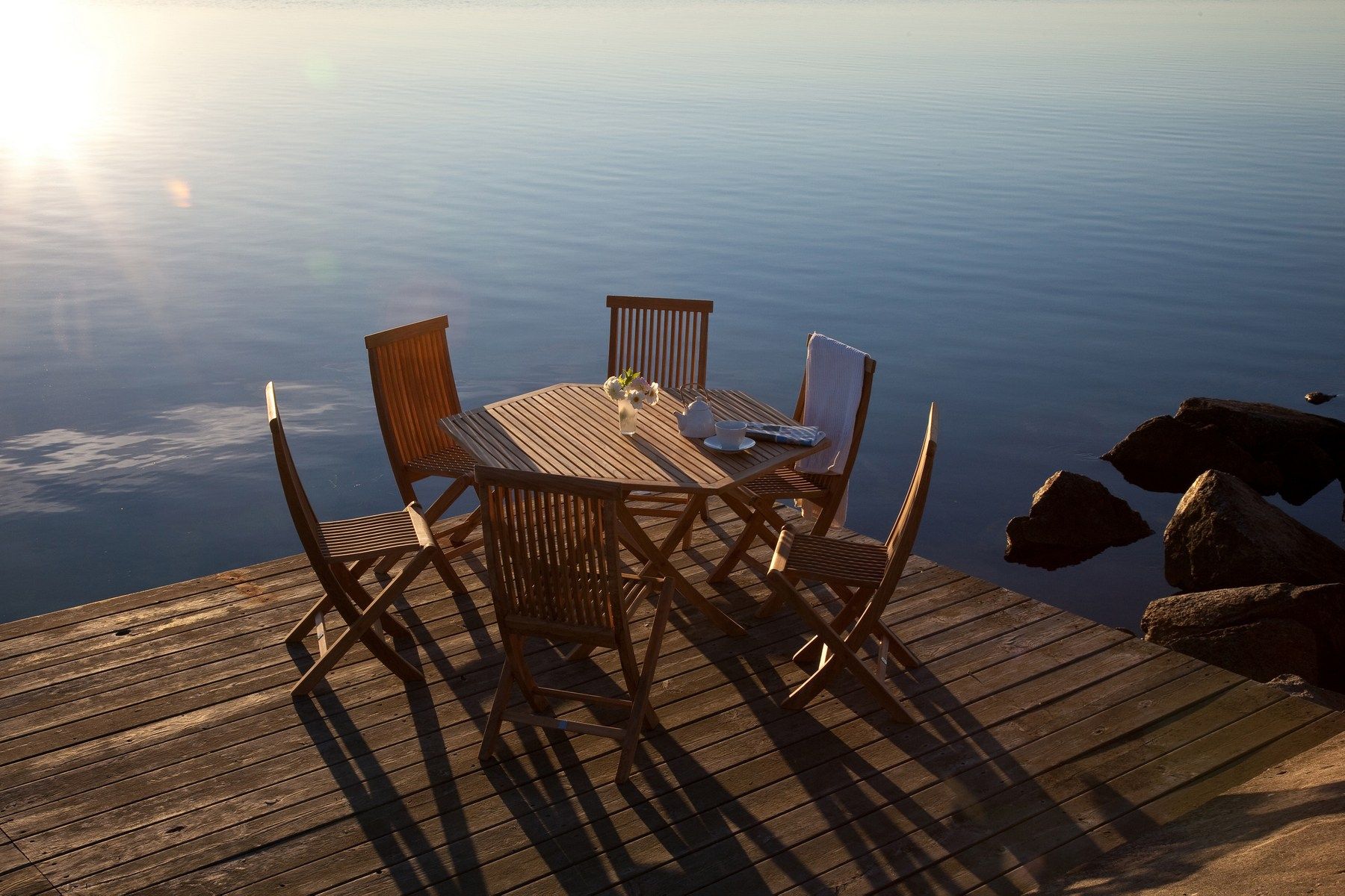 Стул для сада из тикового дерева Skargaarden Viken ARCH-00148769 - Вид №7