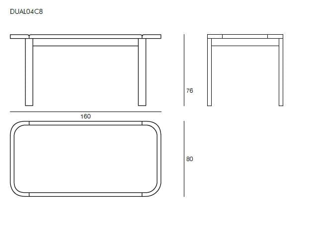 Деревянный и стеклянный прямоугольный садовый стол Il Giardino di Legno ARCH-00146757 - Вид №2