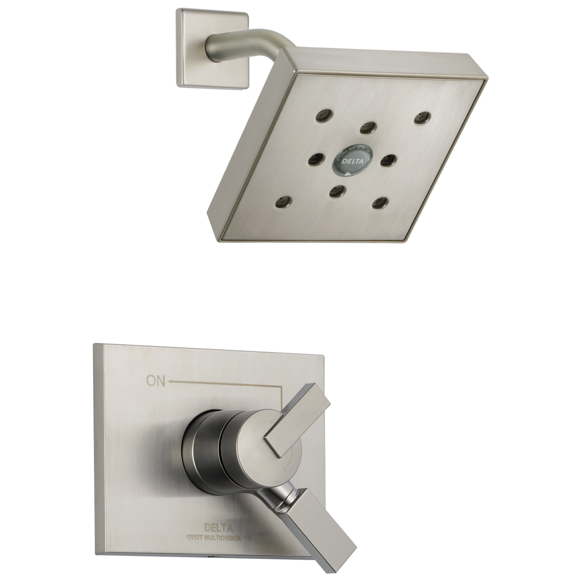 T17253-SSH2O Накладка для душа Monitor® 17 серии H2Okinetic® Delta Faucet Vero Нержавеющая сталь