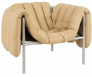 Hem Кресло из нержавеющей стали и кожаной обивки