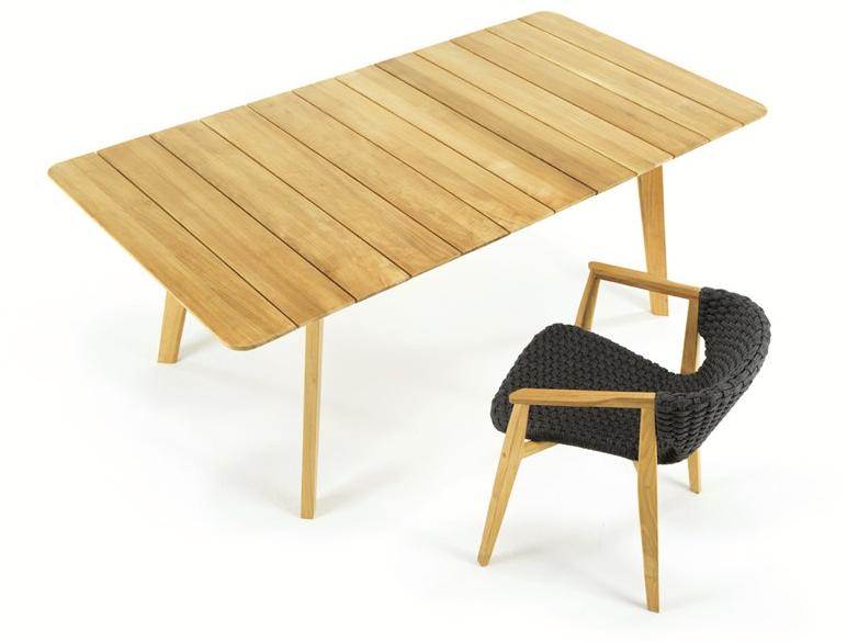 Ethimo Прямоугольный садовый стол из тика Knit Knittr01 - Вид №7
